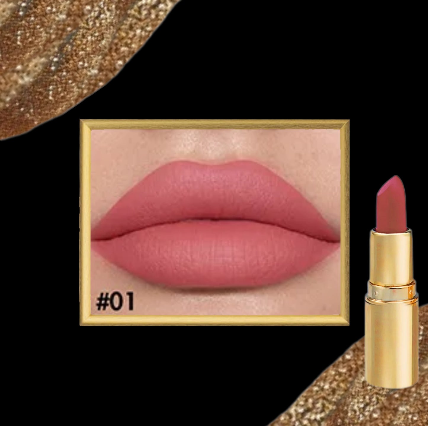 Le rouge à lèvre pêche .