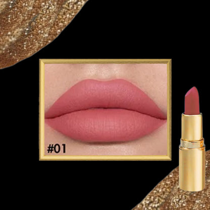 Le rouge à lèvre pêche .