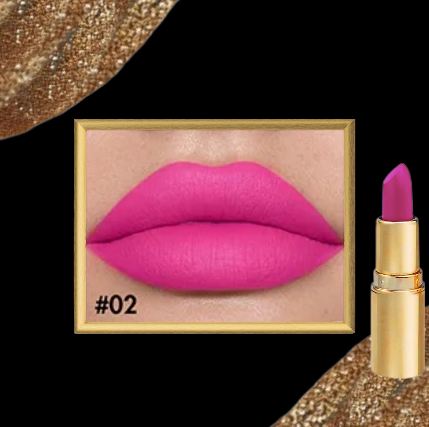 Rouge à lèvre rose bonbon