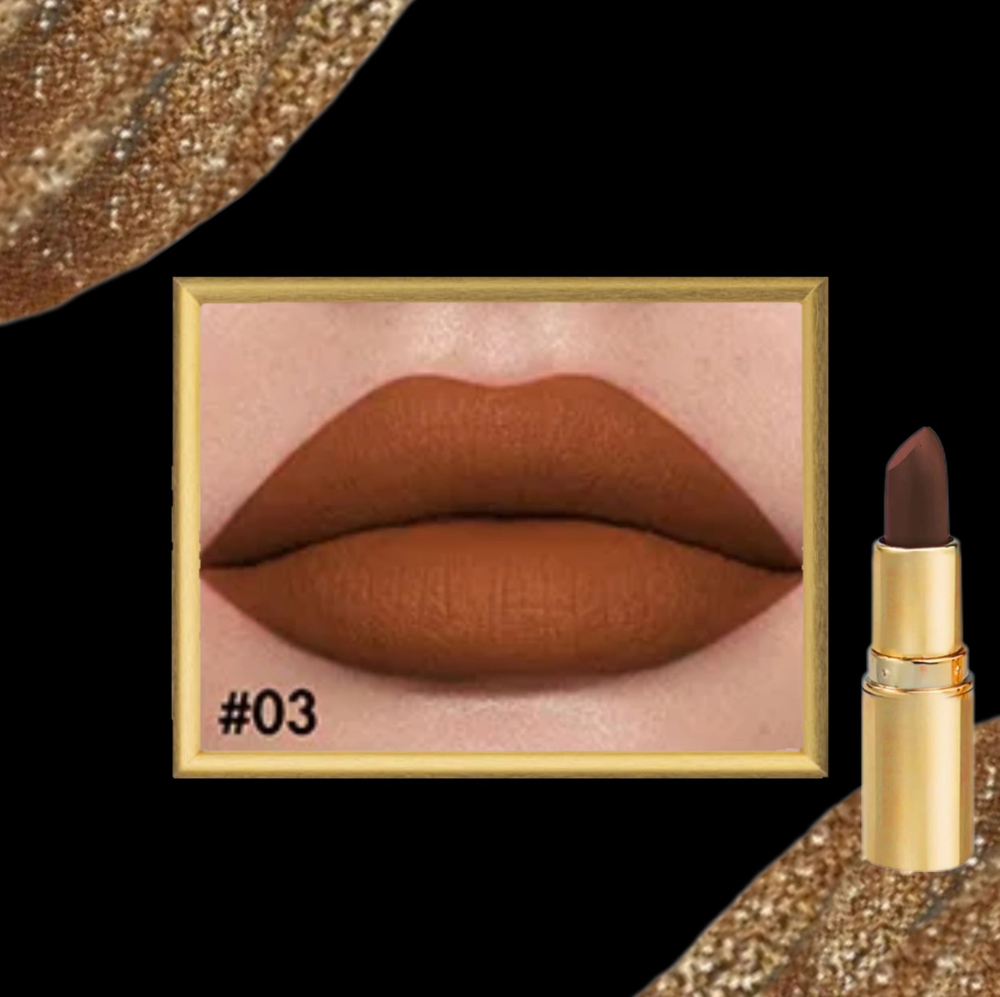 Rouge à lèvre caramel